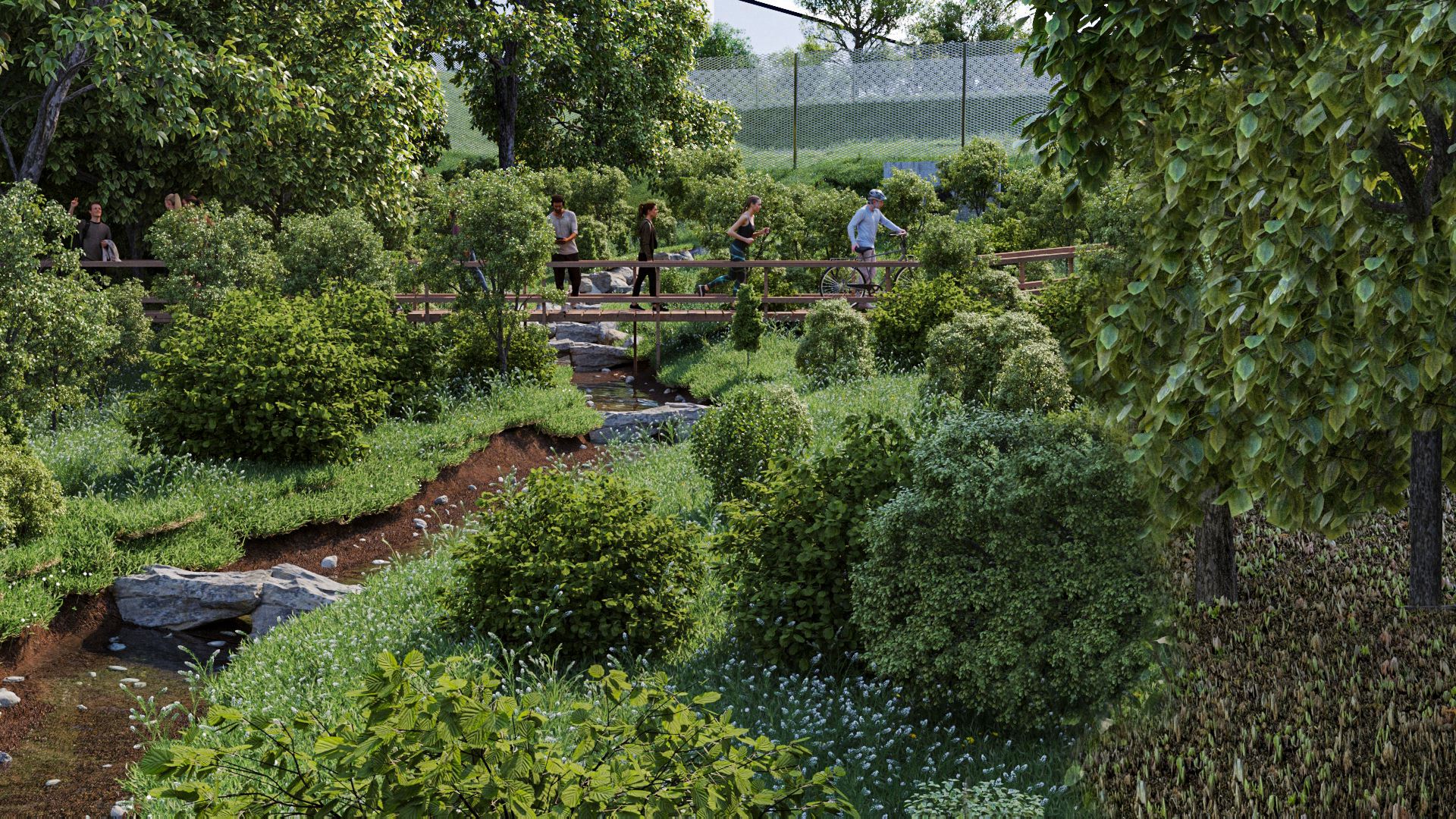 Durant Stream Restoration Rendering