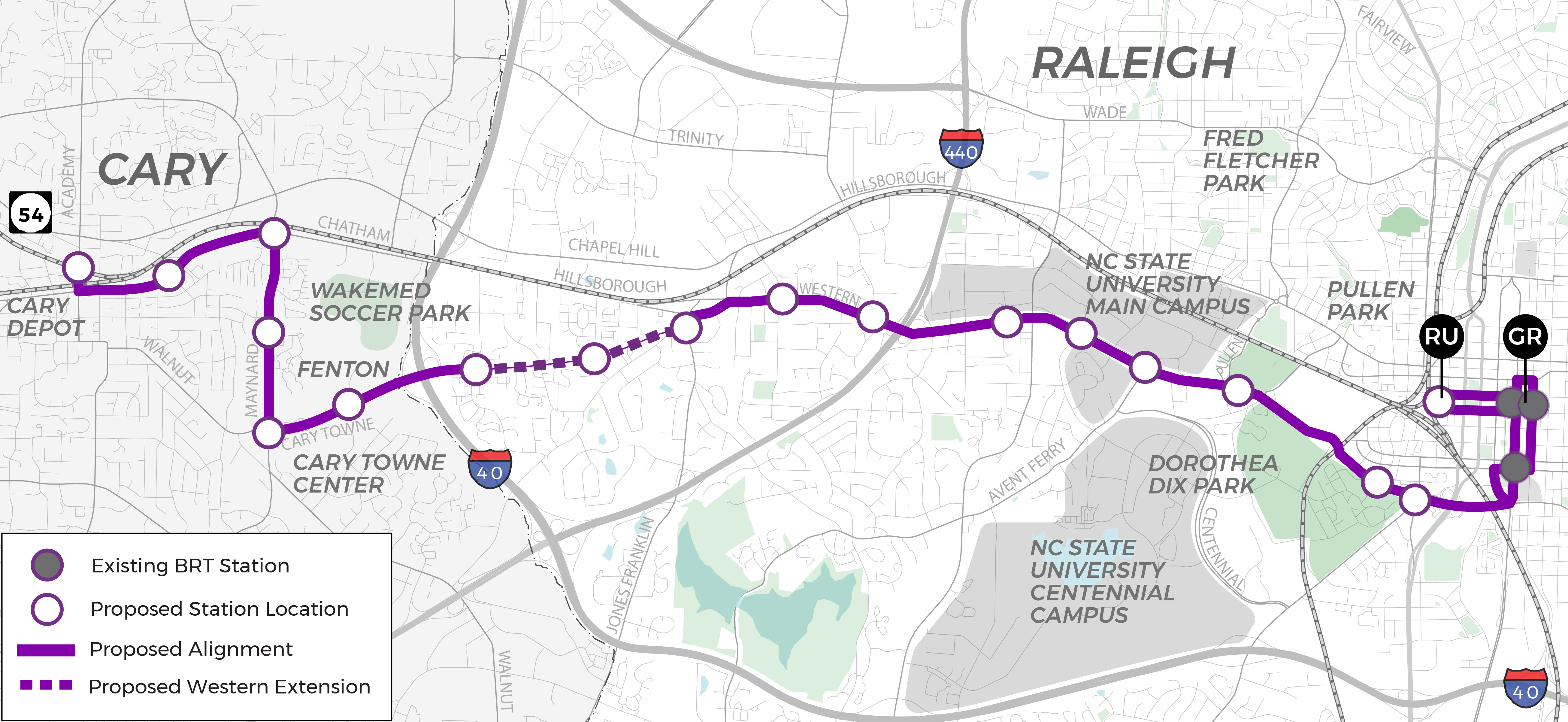 BRT Western Corridor Map