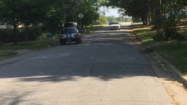 Plainview Street before construction of sidewalk