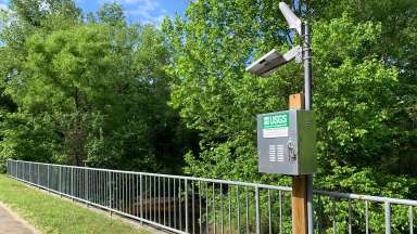 A US Geological Survey stream gauge near Walnut Creek