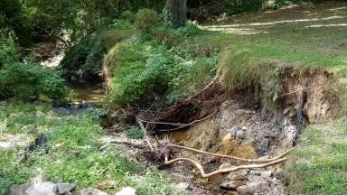 An eroded stream on Royal Street