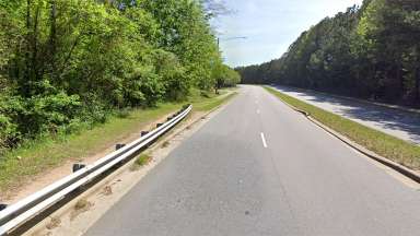 Shows a section of Raleigh Blvd that the City is getting ready to install sidewalk on.