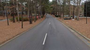 Highwoods Boulevard showing no sidewalk