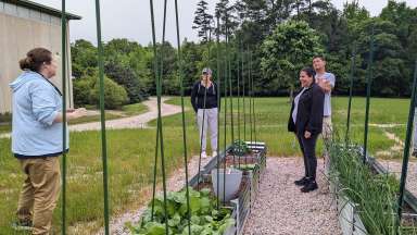 people listening to a gardening instructor