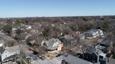 Ariel photograph of the Oakwood neighborhood.