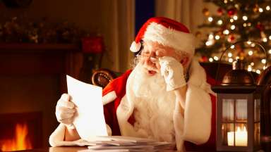 letter being read by santa