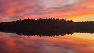 lake and sunset