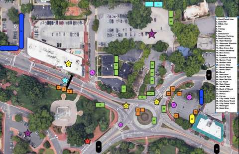 site plan map drawing for event