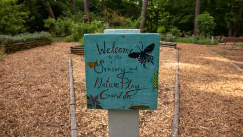 Sensory and Nature Play Area at Durant Nature Preserve.