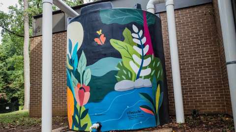 Cistern at Biltmore Hills with mural