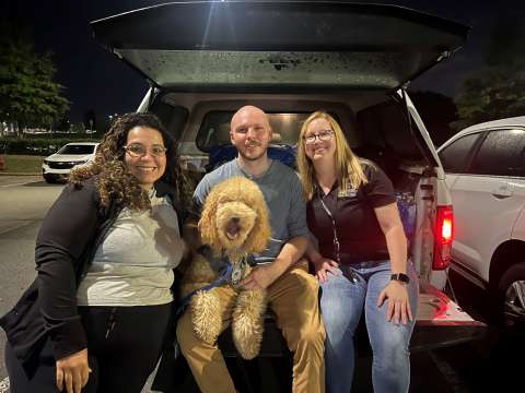 Teddy the therapy dog