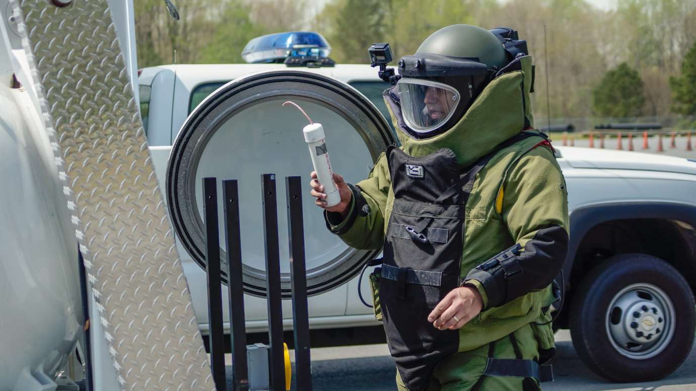 Image of bomb squad member 