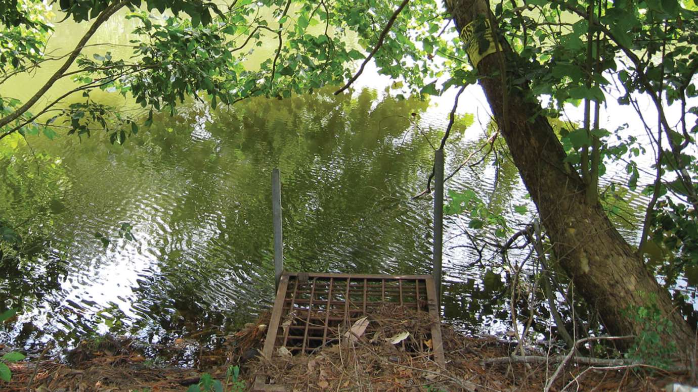 The old dam spillway in Laurel Hills Lake