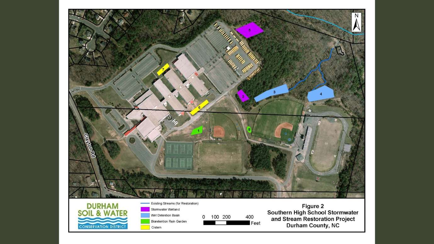 Drinking Watershed Protection Award Winner Southern School of Energy & Sustainability Stormwater BMP & Stream Restoration Project.