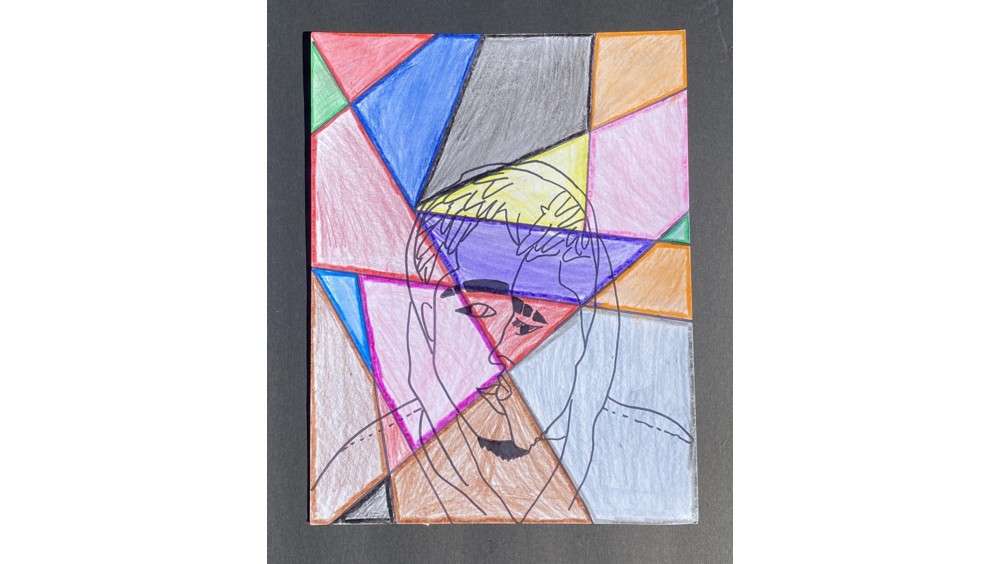 Cubist portrait Trayvon Bunch