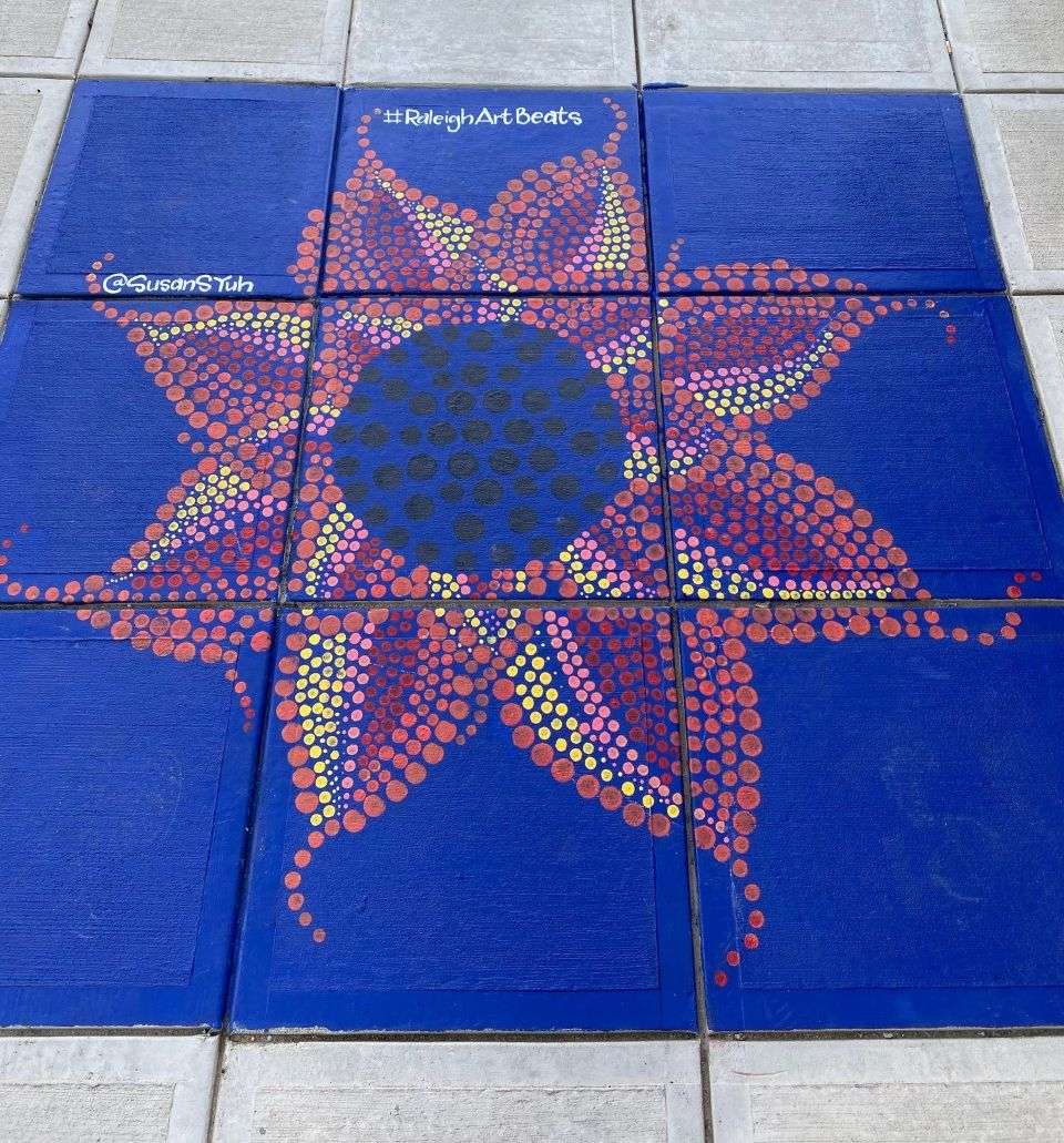 Sidewalk mural by artist Susan Yuh