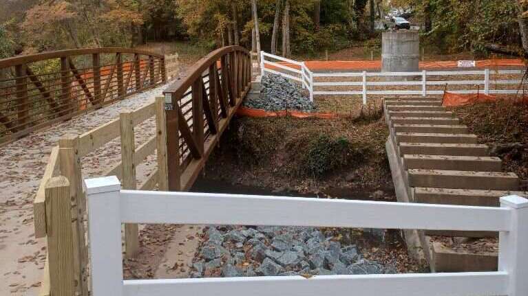 updated bridge on trail