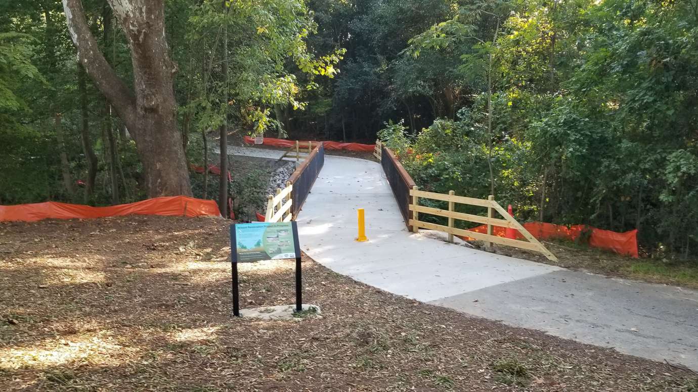 updated bridge on trail