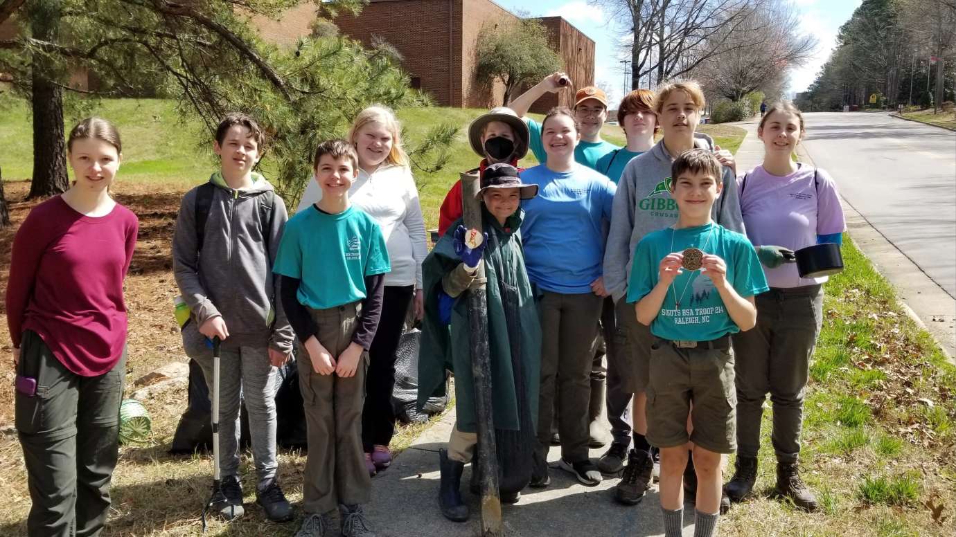 Boy Scout Troop 214 Cleanup Volunteers