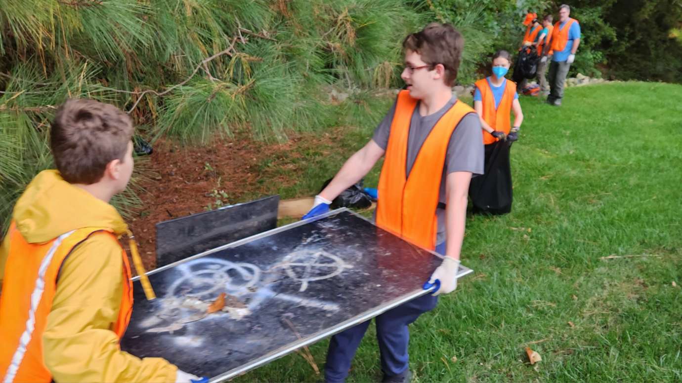 Boy Scout Troop 214 Cleanup Volunteers