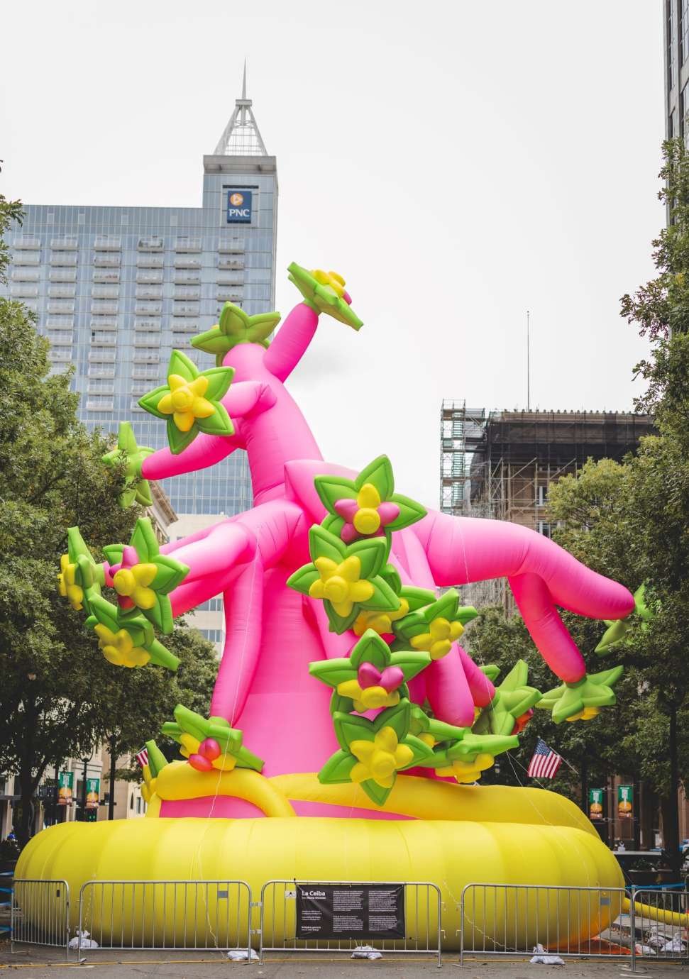 Brightly colored inflatable La Ceiba tree