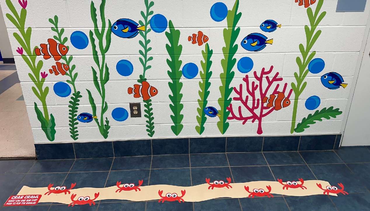 Fish painted on the wall