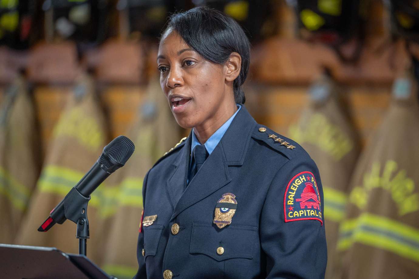 Chief Patterson gives a speech