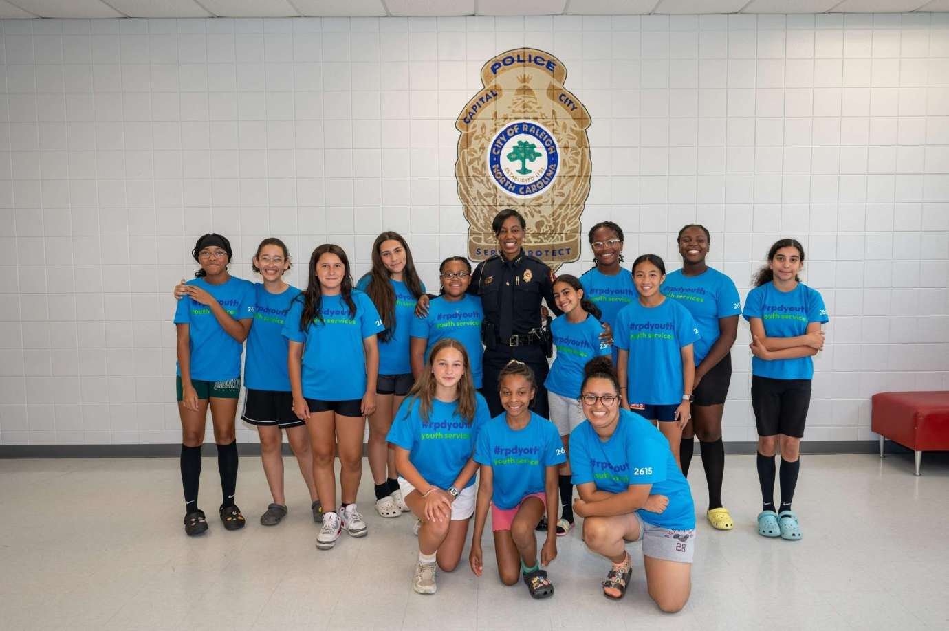 Chief Patterson poses with the team 