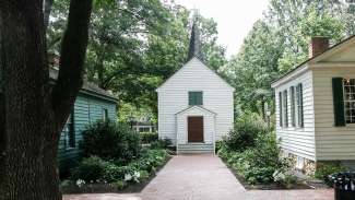 Mordecai Historic Park's Saint Mark's Chapel.