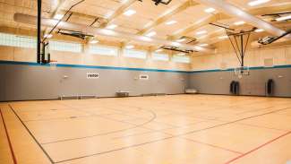 A second gymnasium with basketball courts at Green Road Park