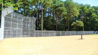 Shot of part of a second, slightly larger youth baseball field at Optimist Park 