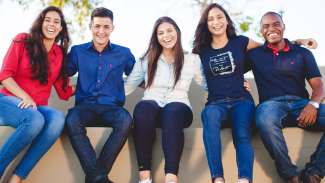 smiling group of diverse adults