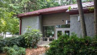 The exterior of the neighborhood center at Glen Eden Pilot Park