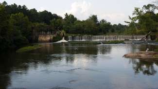 View of the Neuse River with drop out spot