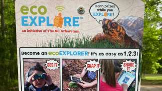 Sign with ecoEXPLORE information