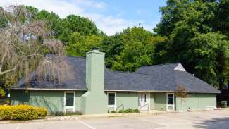 Front view of Powell Drive Park community center