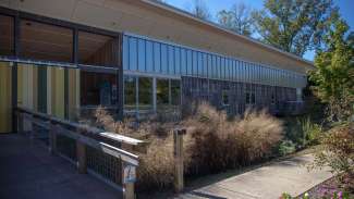 Picture of the front of the Walnut Creek Wetland Center Building