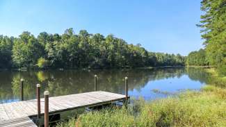 Fishing pier at Durant Nature Preserve