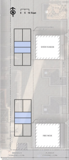 Two pickleball courts will be located along west edge of City Plaza