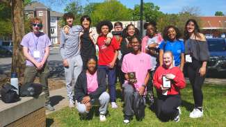 raleigh youth council showing their awards