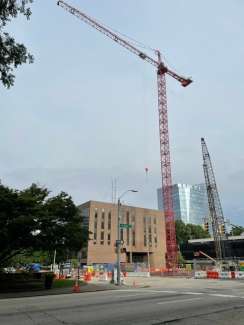 Image of the tower crane at RMB