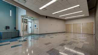 an image of a clean meeting room at Chavis community center