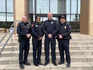 Chief Patterson and Chief Steve Parker of Black Mountain Police Department along with two other officers